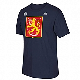 Finland Hockey 2016 World Cup of Hockey Primary Logo WEM T-Shirt - Navy Blue,baseball caps,new era cap wholesale,wholesale hats